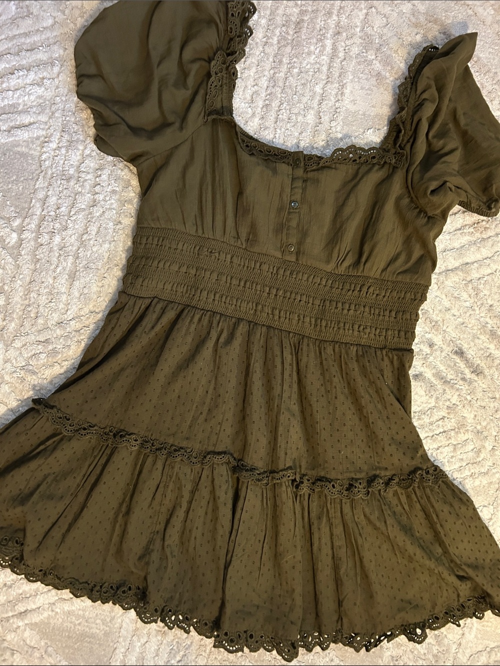 American Eagle Outfitters Olive Green Mini Dress